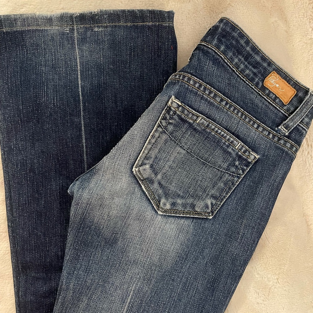 Paige Premium Denim Low Rise Boot Cut Jeans SZ 26